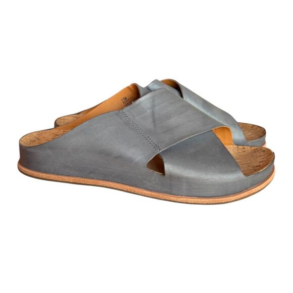 Kork-Ease Steel Blue Tutsi Cross-Band Slides Minimalist Classic Comfort size 11 - Picture 1 of 15